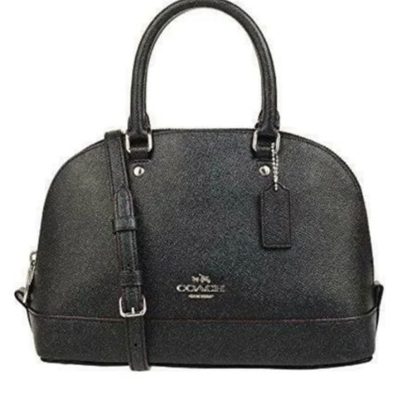 Coach Handbags - Coach Mini Sierra Gliter Satchel Black